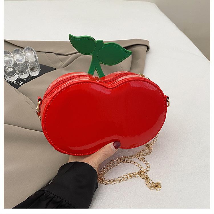 Tooxika Ladies Новая красная сумка через плечо с цепочкой, сумка в форме вишни