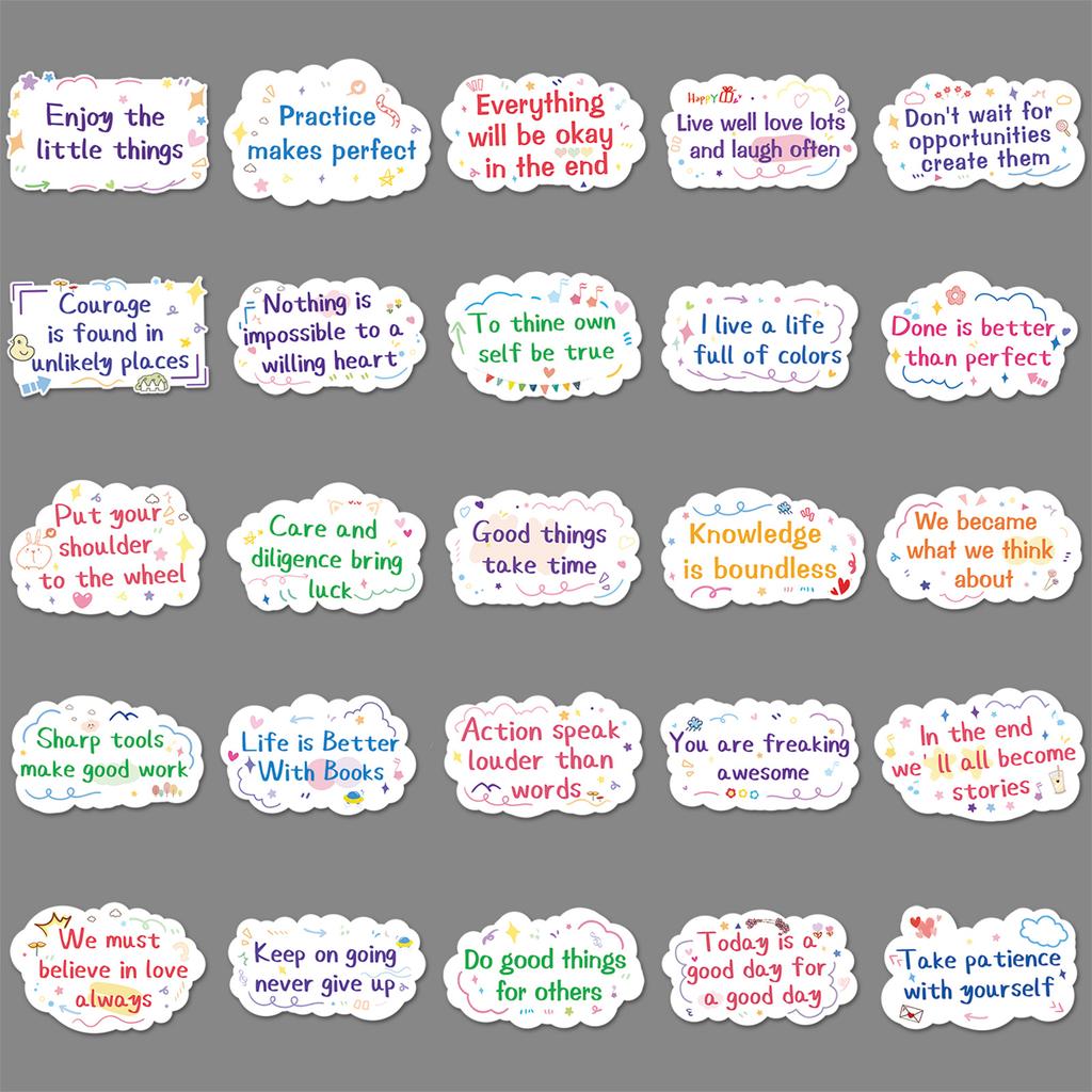 50 вдохновляющих английских фраз, граффити, индивидуальность, трансграничный текст, украшения, чашка для воды своими руками, наклейки на чемодан, водонепроницаемость