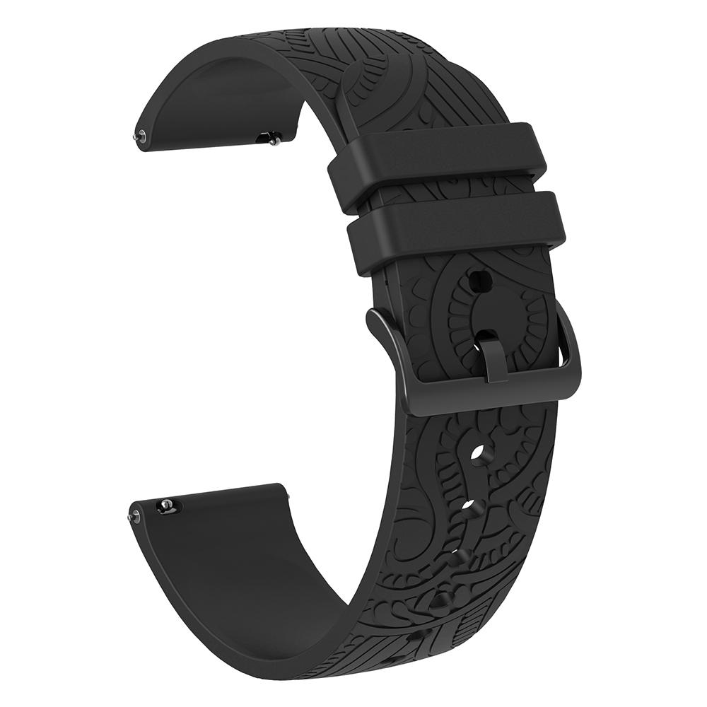 For Garmin Vivomove/Samsung Gear Sport/Pebble 2/Huawei Watch 2 Patten Silicone Strap 20mm Watchband