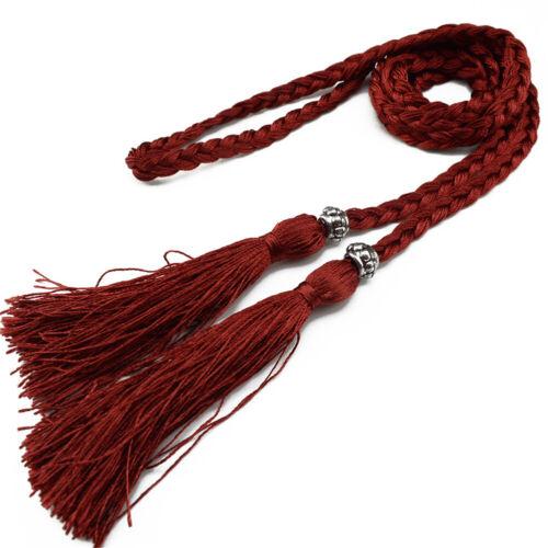 Woven Tassel Belt Self-Tie Dress Belt Waist Decoration Rope Braided Boho Style