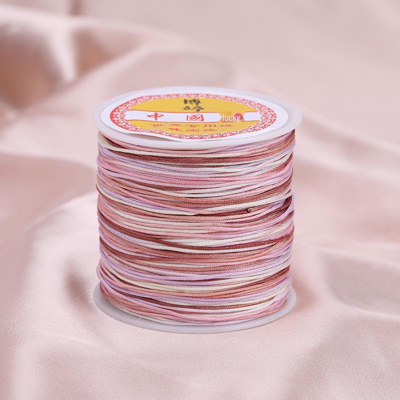 Цветной градиентный шнур для браслета ручной работы с нефритовым оттенком - 100 м плетеный шнур своими руками для подвесок