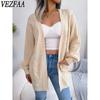 Women's Fashion Casual Fall Winter Solid Color Print Long Sleeve Sweaters