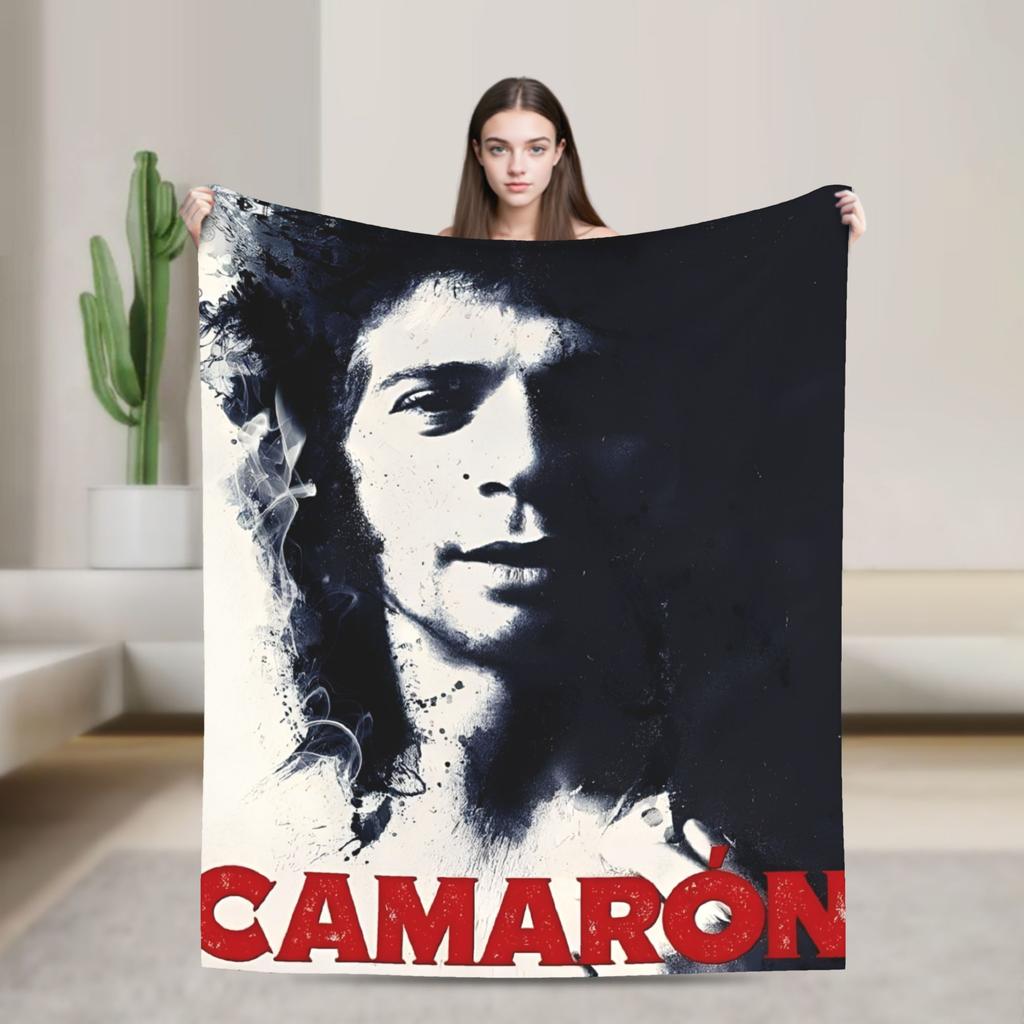Camarons De La Isla Flamenco Singer Wool Fashion Blanket Music Rock Funny Throw Fashion Blanket for Home 125*100cm Ultra-Soft