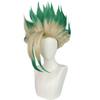 Dr Stone Ishigami Senkuu Cosplay Wig With Green Gradient Short Hair For Character Role Play