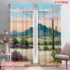 2pcs 2D Flat Printing Window Treatment Curtains The Lord Bless You Fabric Without Electricity 0 Perfect for Outdoor and Home