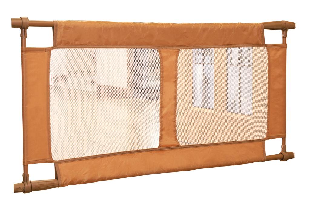 GREEN LIFE Детский заборчик Средний, 90-130 см Ширина x 4,3 см Глубина x 60 см Высота, Подходит для любого дверного проема, RBF-MY(BR)