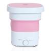 Portable Folding Washing Machine Laundry 100V Mini Washing Machine Small Washing Machine for Home Use [Official] Angel's DCT-007 (Cherry Pink)