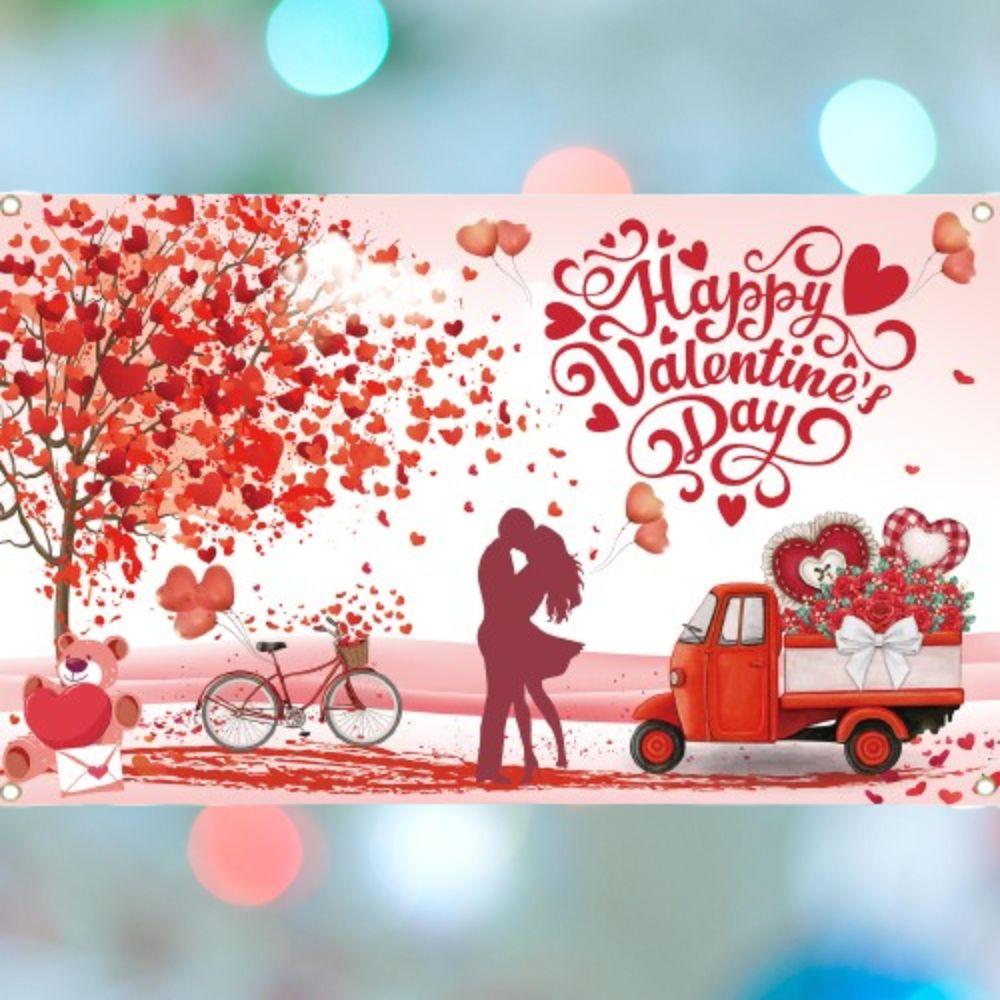 110смx180см Фотофон на День святого Валентина Романтический баннер «С Днем святого Валентина» Юбилей