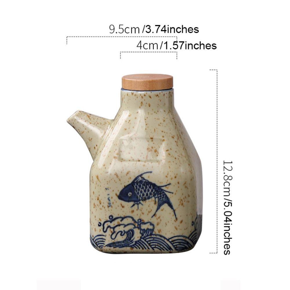 Creative Retro Storage Japanese Style Spice Jar Condiment Container Cruet Pot Seasoning Box