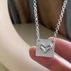 Квадратное ожерелье Love для женщин с минималистичным дизайном Ins, цепочка на ключицу, подарок для признания в темпераменте