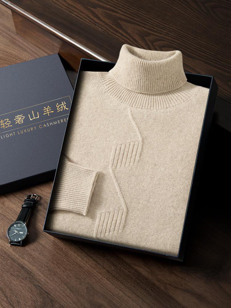 Универсальный мужской кашемировый свитер: Толстая, Теплая, Деловая и Повседневная Зимняя Одежда