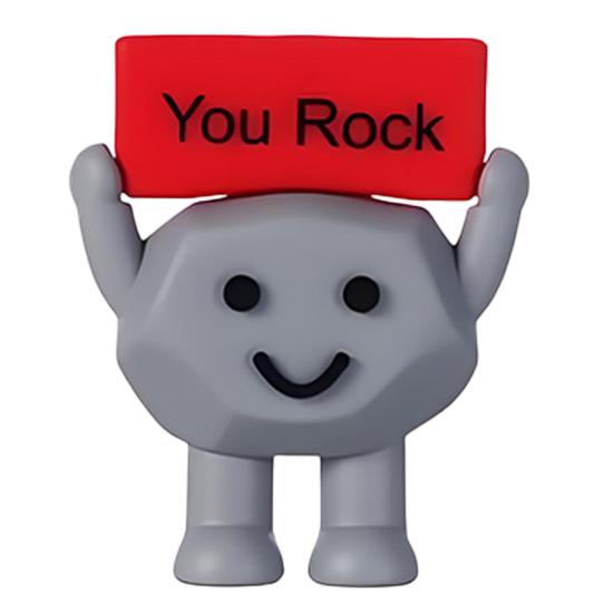 Pocket Hug Motivational Stone with Positive Card Emotional Support Rubber Mini You Rock Ornament Decoration Inspirational Gift