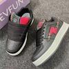 Fashion Black and Red Bread Shoes Retro Casual Shoes Couple All-match Sneakers Men and Women Sports
