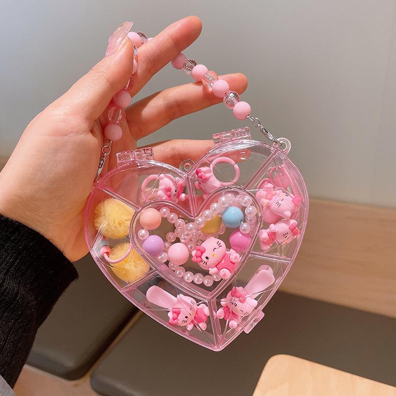 Детский милый мультяшный браслет-цепочка с подвесками-фруктами и Счастливым Драконом - Подарочная коробка на День Рождения