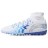 Футбольные бутсы Li Ning TF Soft Ground из искусственной кожи с амортизацией, прочные, мужские, белые, синие, YSTU021-17