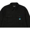 Palace X Carhartt WIP Коллаборация Двойная молния Карман на пуговице Нашивка с логотипом Однотонная Повседневная рубашка с длинным рукавом Унисекс рубашки I035662-1UV-02