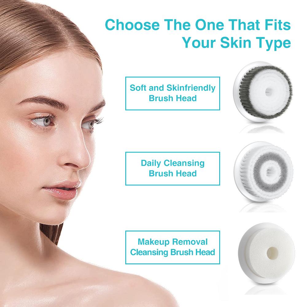 Щетка для очищения лица 3 в 1, высокоскоростная щетка для лица, электрическая машина для мытья лица, глубокая очистка пор, уход за кожей, массажная щетка для лица