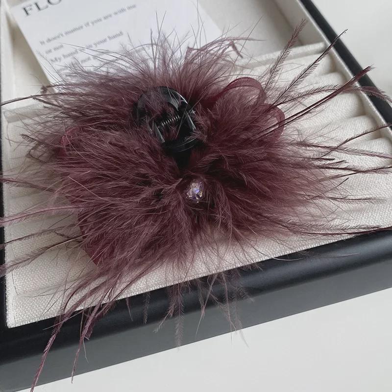Заколка для волос в виде пера акулы со стразами, осень и зима, 7 см - Pure Desire Style Hairpin