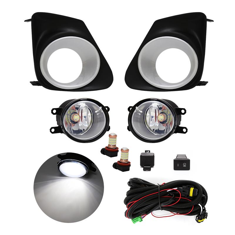 Для Toyota Corolla Altis 2011 2012 2013 Противотуманные фары Дневные ходовые огни Хромированные провода Реле переключателя