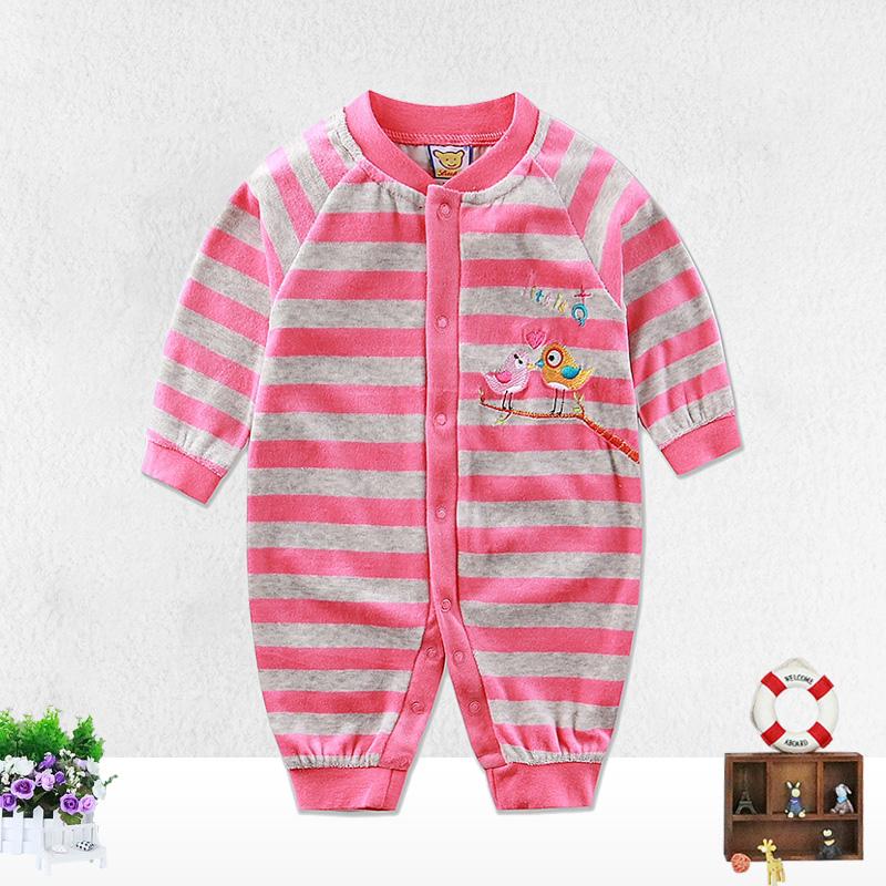 Newborn Girls Boys Infant Clothing Velvet Striped Button Winter Spring One Piece Kid Long Sleeve Kidswear Aapparel