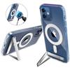 Магнитный чехол для телефона Stand Clear для iPhone 17 Pro Max Air 13 12 Mini 16 15 14 11 Чехлы с подставкой Прозрачный держатель Чехол