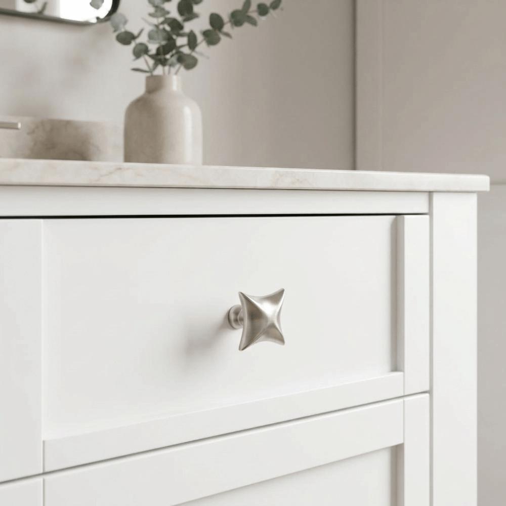 Zinc Zinc Zinc Alloy Cabinet Knobs Four Point Star Furniture Handles Storage Drawers