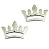 Les Trésors De Lily [P7756] - Silver 'Crown' Steel Designer Earrings - 12x8 Mm