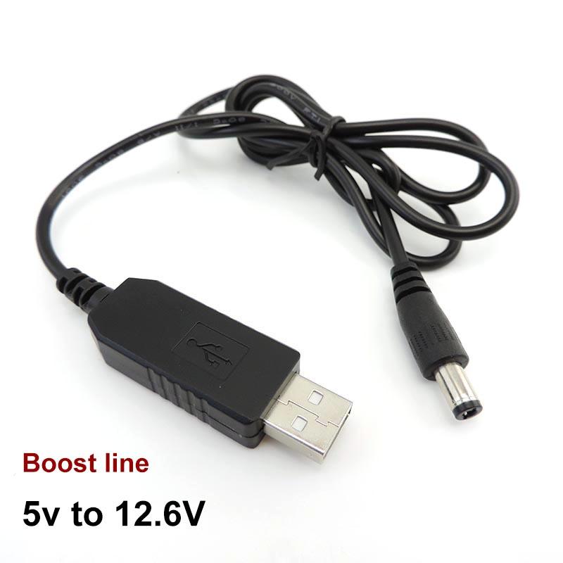 DC 5 В на USB 9 В 8,4 В 12 В 12,6 В повышающий модуль питания, линейный преобразователь, адаптер, кабель 5,5X2,1 мм, разъем для маршрутизатора ПК, ноутбука