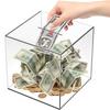1 шт 12 см прозрачная акриловая детская копилка не рекомендуется квадратная копилка