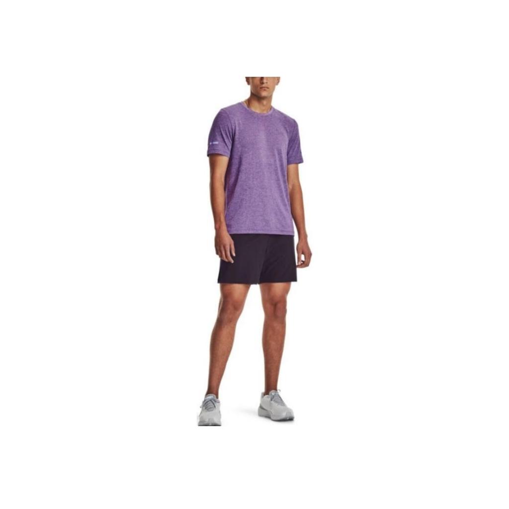 Under Armour Сплошная футболка с круглым вырезом и коротким рукавом, мужские топы, фиолетовая 1375692-571