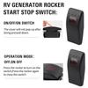GZYF 5 pin 308-1038 Onan Cummins 308-1038 RV Generator Rocker ABS Start Stop Switch Button Red Lens for RV Toggle Switches for Cars Trucks Boats Auto