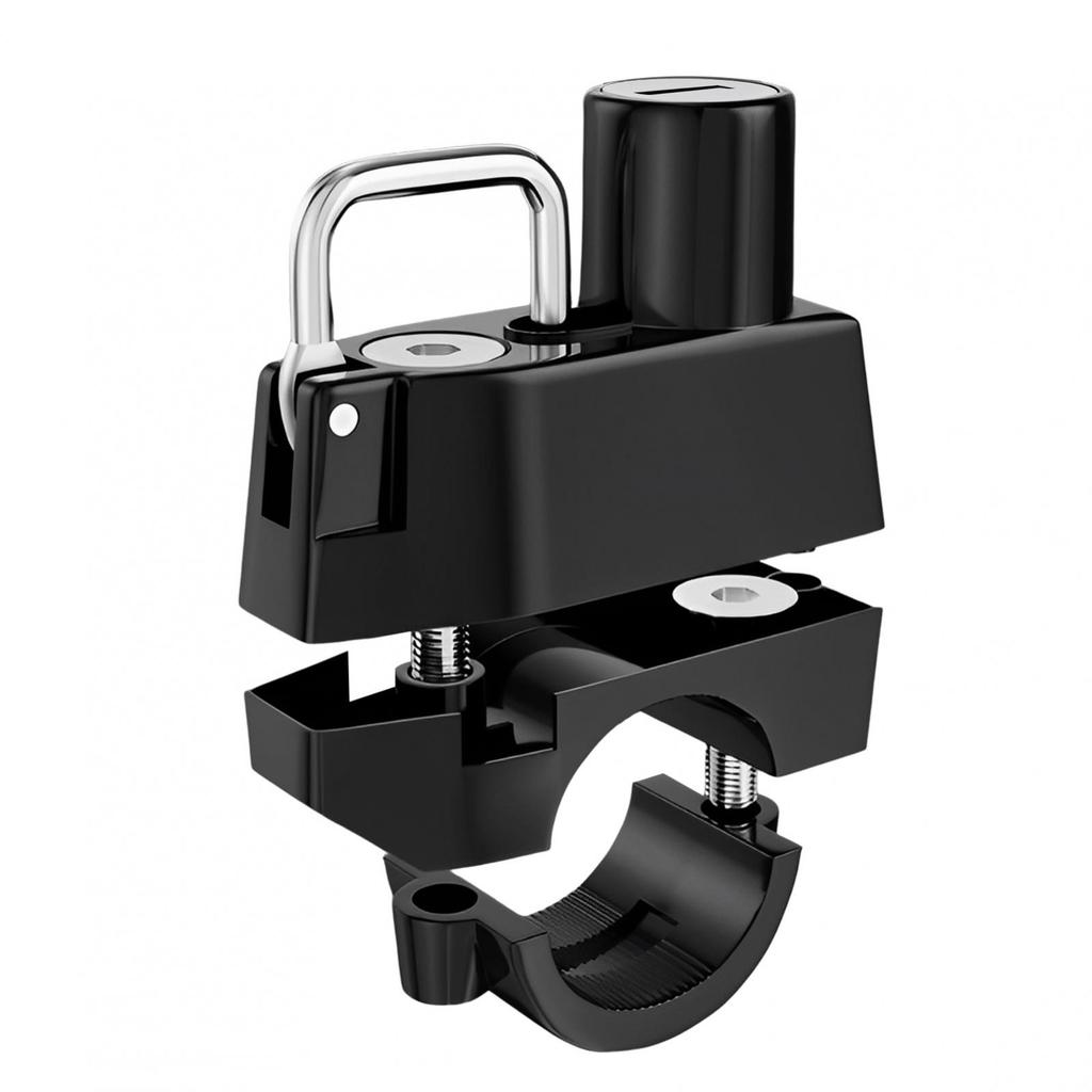2pcs 22-25mm Anti-Theft Helmet Lock Heavy Duty Motorcycle Scooter ATV Includes 4 Keys D Circle Buckle Keychain