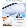 Sun Shades For Tesla Model 3/ Y 2017-2025 Ice Cloth Buckle Sun Pare Glass Front Rear Glass Roof Sunroof Skylight Accessories