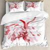 Пододеяльник Фламинго Комплект из трех предметов Постельное белье для спальни девочки Розовое покрывало