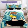 3pcs Johnny Bravo Bedding Set Duvet Cover Closure Includes 1 Duvet Cover & 2 Pillowcases, Soft and Comfortable for All Seasons.