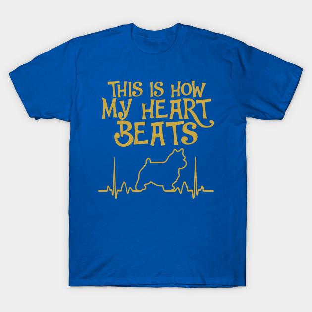 For Women This Is How My Heartbeats Dog Norwich Terrier T Shirt 90S Korean Style Tee 100% Cotton Picture Custom Round Collar