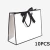 WTEMPO Ribbon Bow Paper Bags with Handles DIY Universal Packaging Bags Simple Elegant Shopping Bags Perfect for Birthday Wedding and Other Festivals