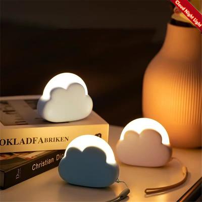 Детский ночник ZK30 Cloud Night Light из мягкого силикона, заряжаемый через USB, светодиодный, портативный, для спальни, прикроватный, детский.