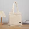 Custom Logo Canvas Tote Bag - Blank Student & Shopping Bag, DIY Printing Available