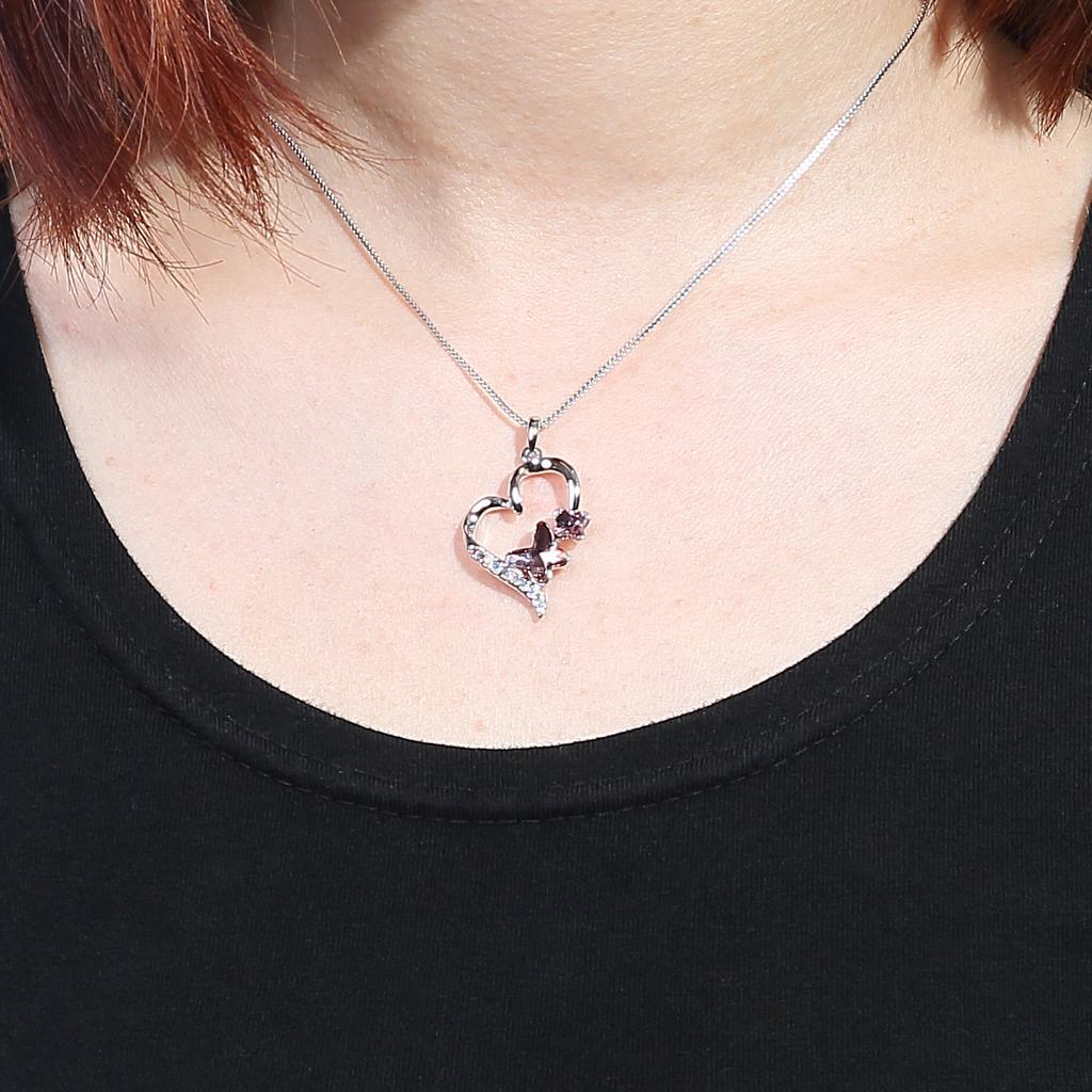 Модное ожерелье с бабочкой из кристаллов Love Crystal, изысканное женское ожерелье с цепочкой на ключицу