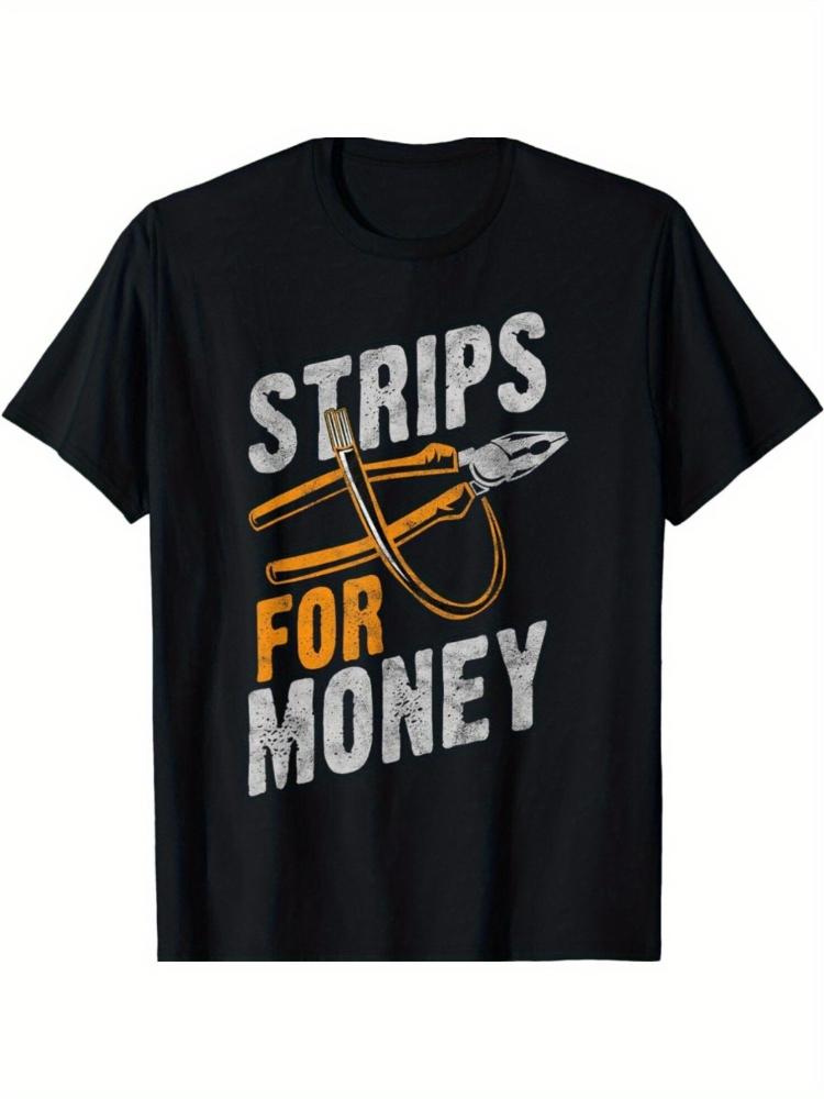 Vintage Plus Size Currency Billmoney designIconic Vertical Banknote Strip Pattern100 cotton Oneck printed mens Tshirt