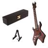 Electric Guitar Model 1/6 Home Musical Toys Dollhouse Living Room Scenery Supplies with Display