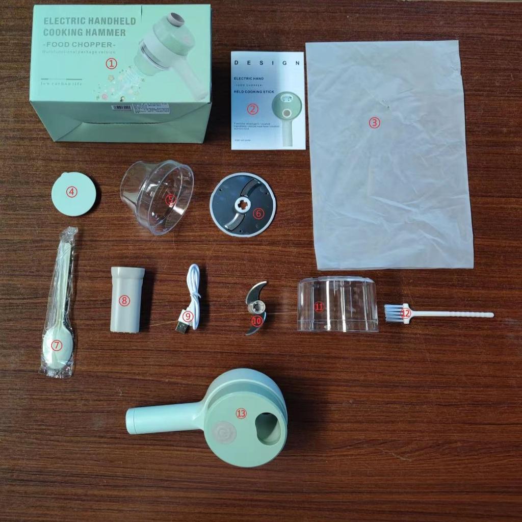 4в1 набор электрических овощерезок, ручной беспроводной электрический измельчитель чеснока, измельчитель мяса, мясорубка, машина для очистки ломтиков еды