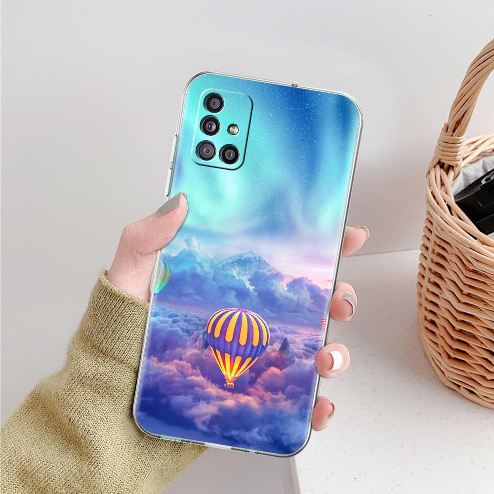 Чехол для телефона Aurora Borealis для Samsung Galaxy A51 A71 A21S A12 A11 A31 A41 A52 A32 5G A72 A01 A02S, мягкий силиконовый прозрачный чехол