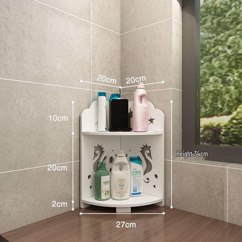 Треугольная угловая напольная полка для ванной комнаты для туалетных принадлежностей