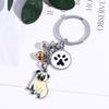 Enamel Golden Retriever Maltese Animal Bell Pet Keyring Pet Keychain Dog Keychain Dog Pendant