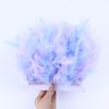 1Meter Mixed Color Turkey Feather Trim Fringe 10-15cm Dyed Feathers Ribbon for Costume Party Dress Decoration Accessory Crafts