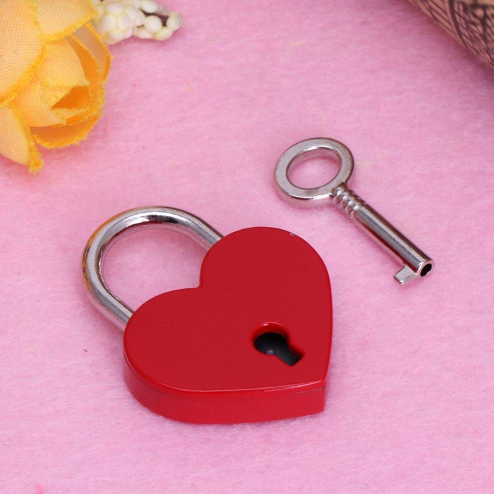 Cute Gift Travel Mini with Key Wedding Locks Padlock Love Heart Lock Hardware