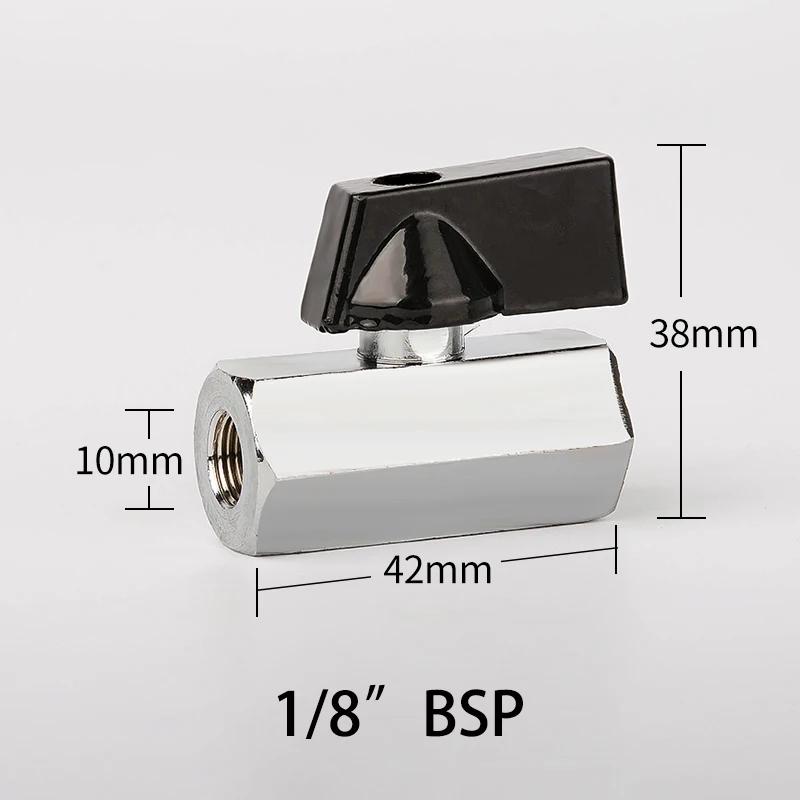 1/8" 1/4" 3/8" 1/2" Резьбовой Мини Латунный Шаровой Кран BSP Папа-Мама Компрессор Воздух Вода Газ Нефть Запорный Кран