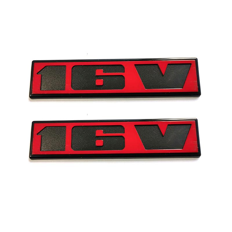 ABAC1 Original Car Accessories 2 PCS Red Color Rabbit GT Scirocco 16V Badge Golf Emblem